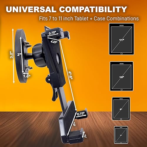 Miniatura 5 de iBOLT TabDock MagDock - Soporte magnético resistente para todas las tabletas de 7 a 11 pulgadas, ideal para refrigeradores, restaurantes,