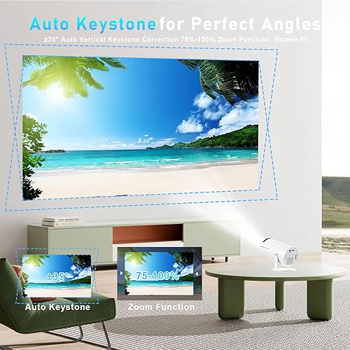 Miniatura 6 de Proyector con juegos incorporados más de 36,000 juegos retro mini proyector con WiFi y Bluetooth, proyector de películas de juegos 2 en 1 4K con 2