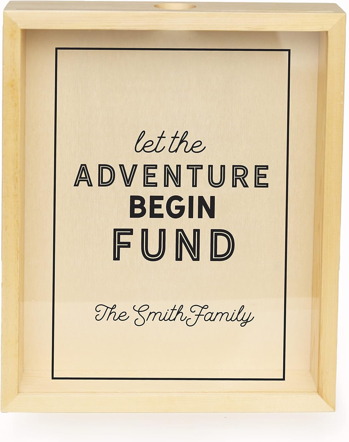 Qualtry Personalized Shadow Box Bank with Slot, Unique