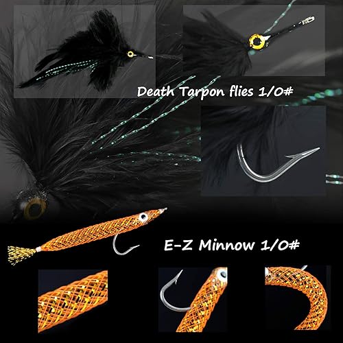 Miniatura 6 de M MAXIMUMCATCH Maxcatch Predator Big Game y caña de pescar con mosca de agua salada: 7'11''/9'2''/10', 4 piezas, 8/9/10/11/12