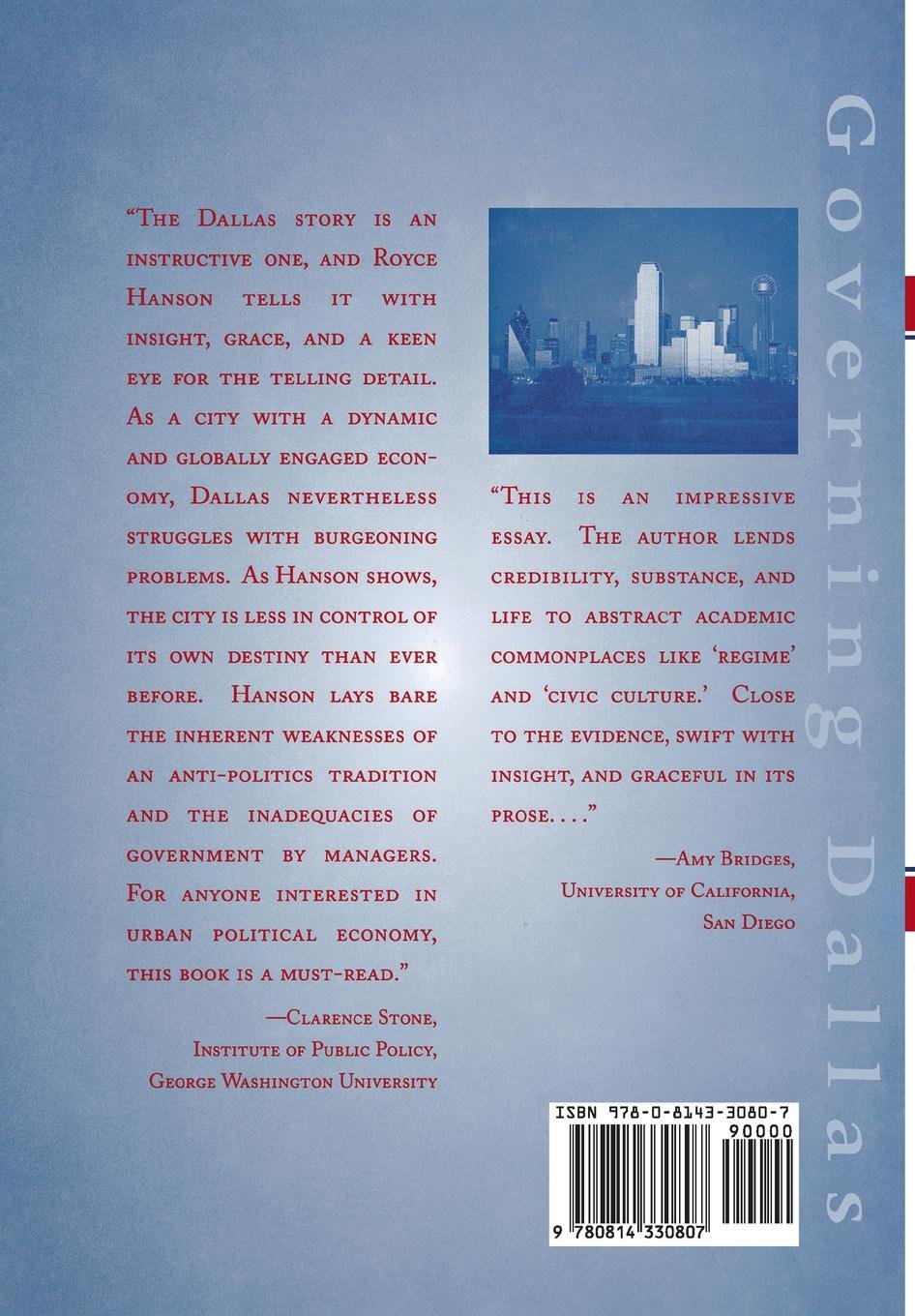 Civic Culture and Urban Change: Governing Dallas      Hardcover – April 1, 2003