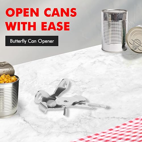 Miniatura 2 de Chef Craft Seleccionar abrelatas de mariposa 4 pulgadas chapado en níquel