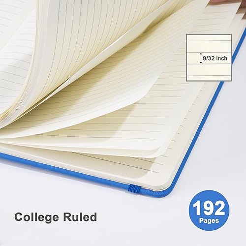 Miniatura 3 de ViVin Cuadernos rayados para trabajo, 192 páginas, tamaño mediano de 5.5 x 8.3 pulgadas, con rayas universitarias, cuadernos A5 de tapa dura para