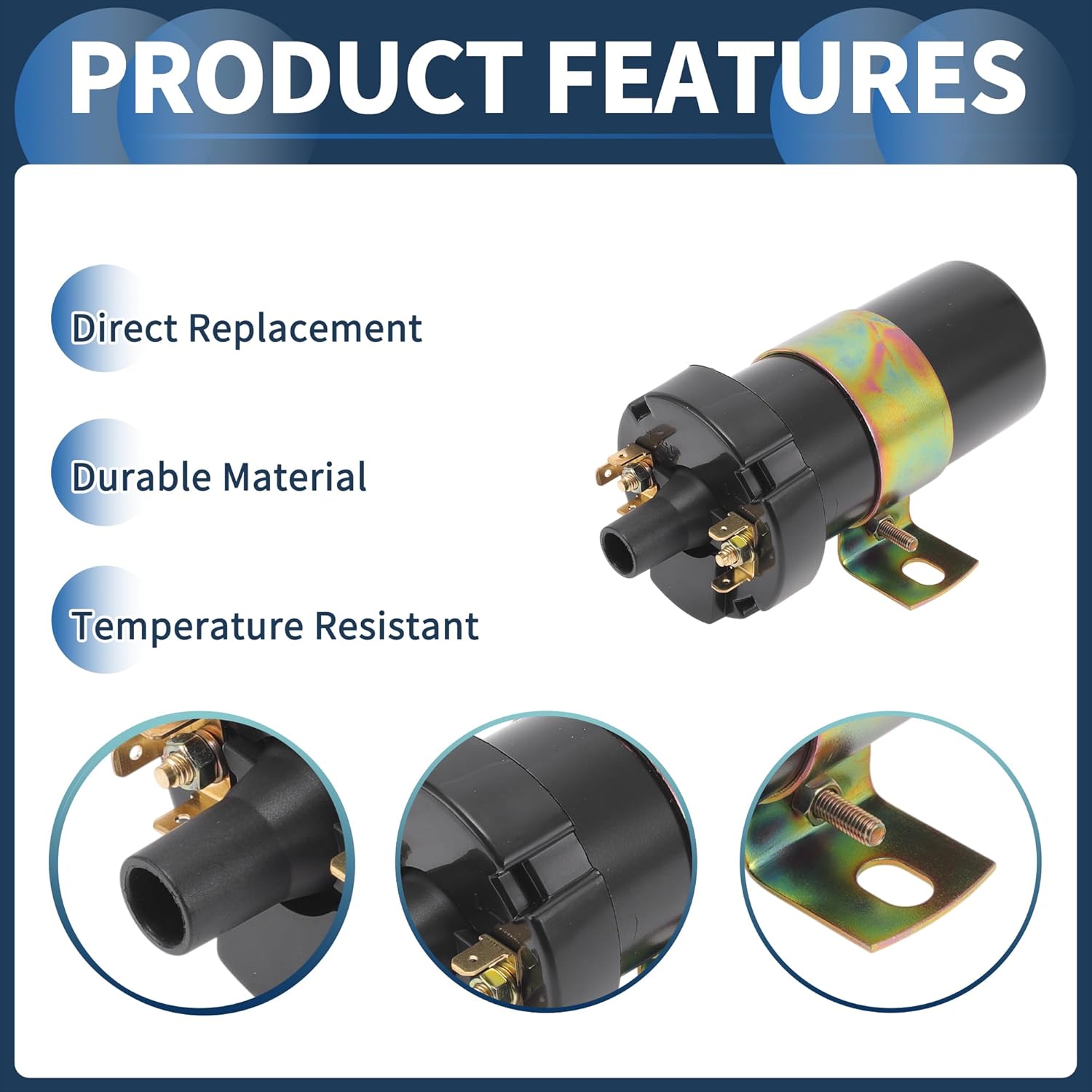 Motoforti Ignition Coil Ignition Coil Pack No.211905115D for VW Golf Mk2 1984-1992