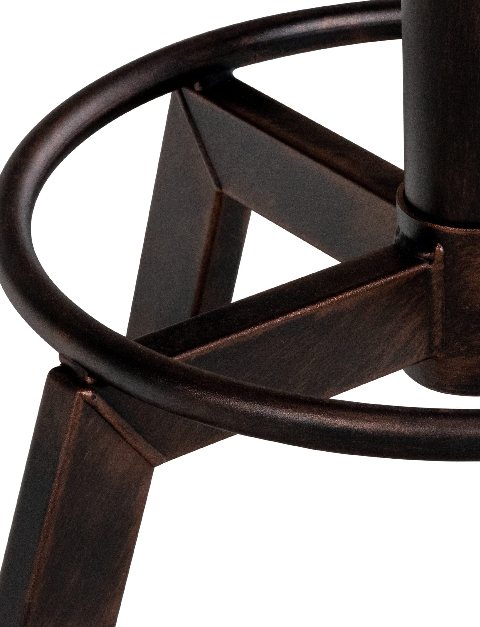 CLP Set di 2 sgabelli Destin in similpelle I Sgabello imbottito regolabile in altezza I Sgabello imbottito dal design industriale, Colore:bronzo