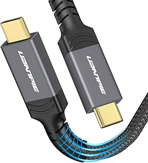 Thunderbolt 3 Kabel 2M 40Gbps UZANPIE USB-IF Zertifiziertes USB4 Kabel für Thunderbolt 4 20V/5A/100W Unterstützt 8K@30hz/5...