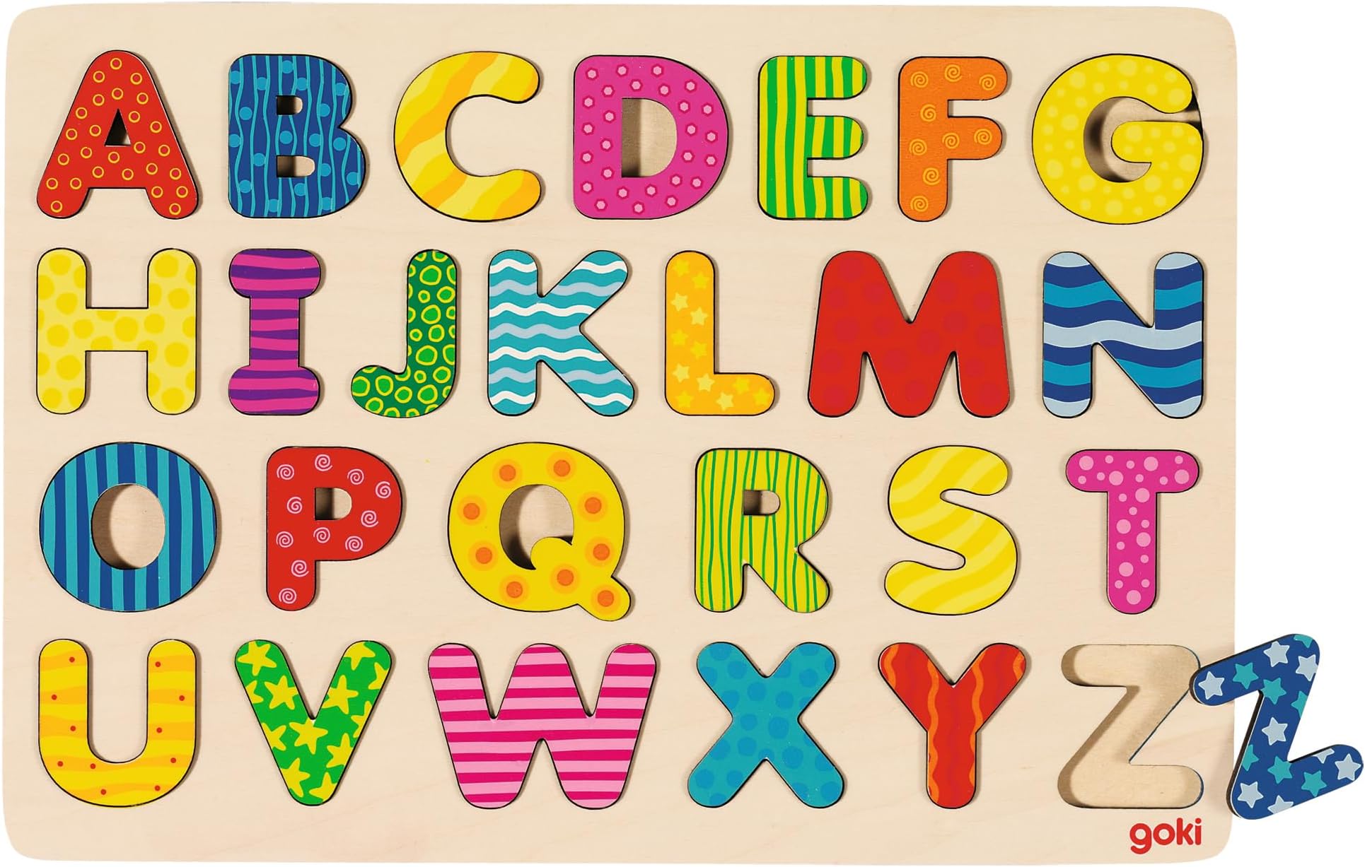 Goki Alphabet Puzzle with Numbers (26 Piece)