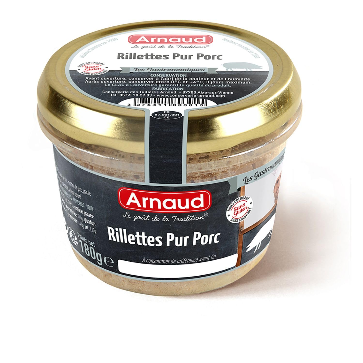 Lot 3x Rillettes pur porc - Bocal 180g