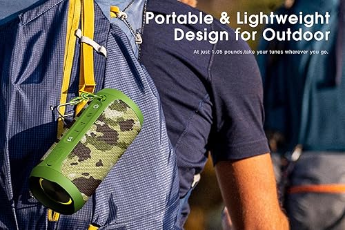 Miniatura 8 de EDUPLINK Altavoces Bluetooth portátiles impermeables IPX7 de 20 W, altavoz inalámbrico de refresco, pero altavoces de volumen más fuerte, utilizan