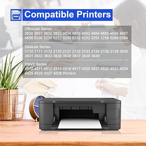 Miniatura 2 de 63XXL 63 XXL Cartucho de tinta de alto rendimiento remanufacturado reemplazo para HP 63XL 63 XL 63XXL para impresoras OfficeJet 3830 4650 5200