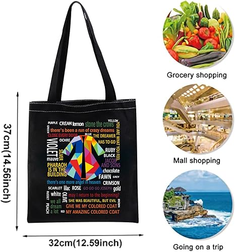 Miniatura 3 de XYANFA Joseph Broadway - Regalo inspirado en la música Any Dream Will Do Musical Theatre Tote Bag Joseph Musical Gift Bolso de hombro