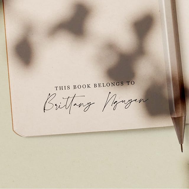 Book Stamp, from The Library of Stamp, Customised Rubber Stamp for Books - Classic