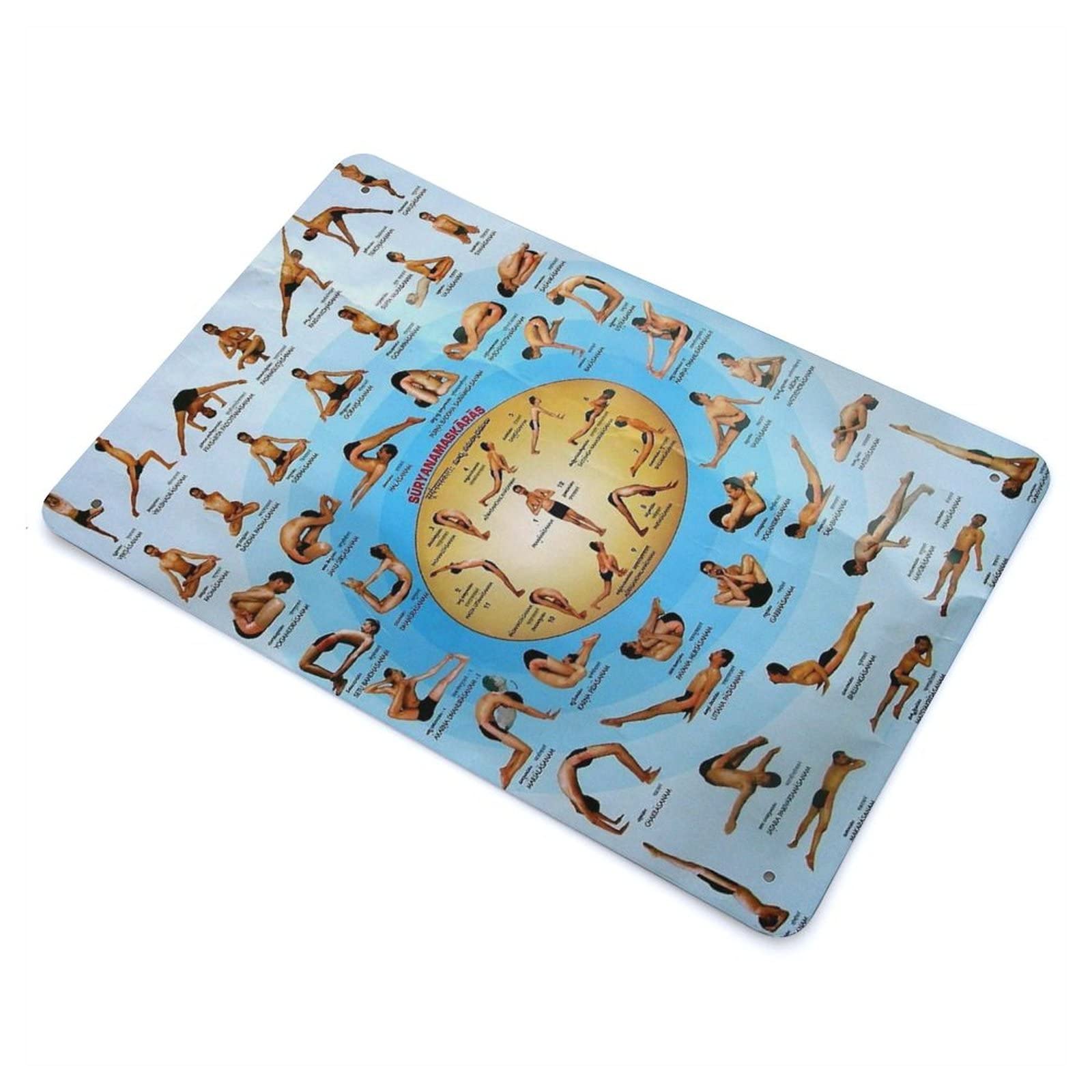 Targa Decorativa In Metallo Yoga Knowledge – Poster In Latta Vintage Con Yamas E Niyamas Per Palestra, Club O Camera Da Letto – Regalo Originale