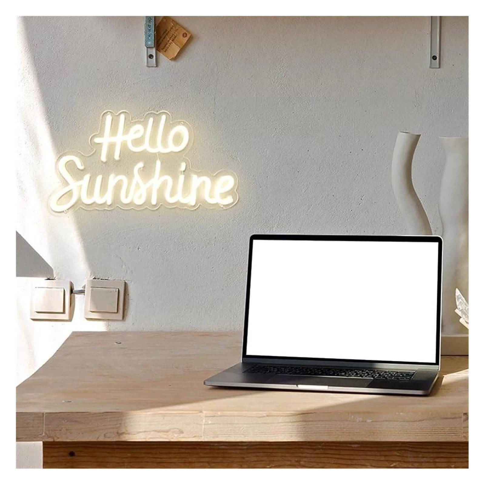 Segno di luce al neon Insegne al neon Insegna Calda lampada da camera letto e casa con scritta Hello Sunshine per ragazze Compleanno