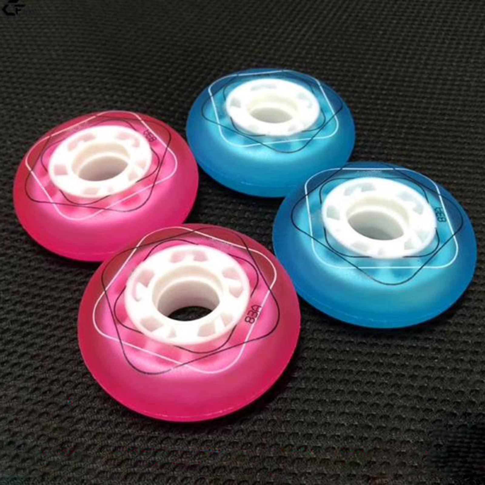 Genérico Ruedas de Repuesto para Patines en Línea Exterior Interior Rueda de Repuesto de Poliuretano Sin Rodamientos (83A, 64 mm, 68 mm, 70 mm, 72 mm, 76 mm Y 80 mm), Juego de 8