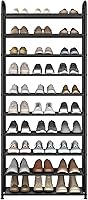 Vista 8 de STO STO 10-Tier Shoe Rack with Sturdy Mesh Shelves, Tall Metal Shoe Organizer for Entryway, Closet, Garage, Front Door, Holds 30 Pairs, Free