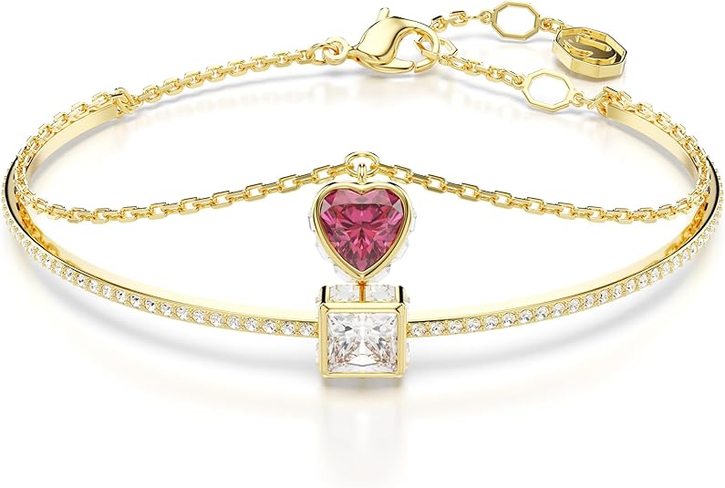 Swarovski Chroma Ring, with Octagon Cut Reversible Green Crystal in a Gold-Tone Finish, Part of the Swarovski Chroma Collection