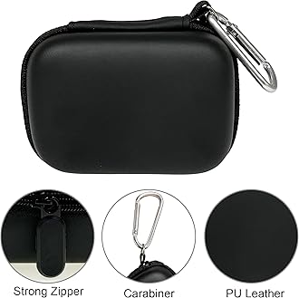 LeoTube Carrying Case for iWALK Portable Charger 4500mAh Ultra-Compact Power Bank Battery Pack, Protective Travel Holder Compatible with Charmast Small Portable Charger 5000mAh (Case Only) (Black)