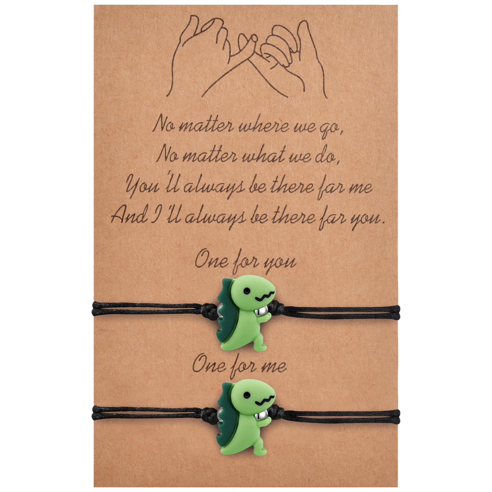 BOCHOI Pinky Promise Distance Matching Bracelets for Couples Best Friend