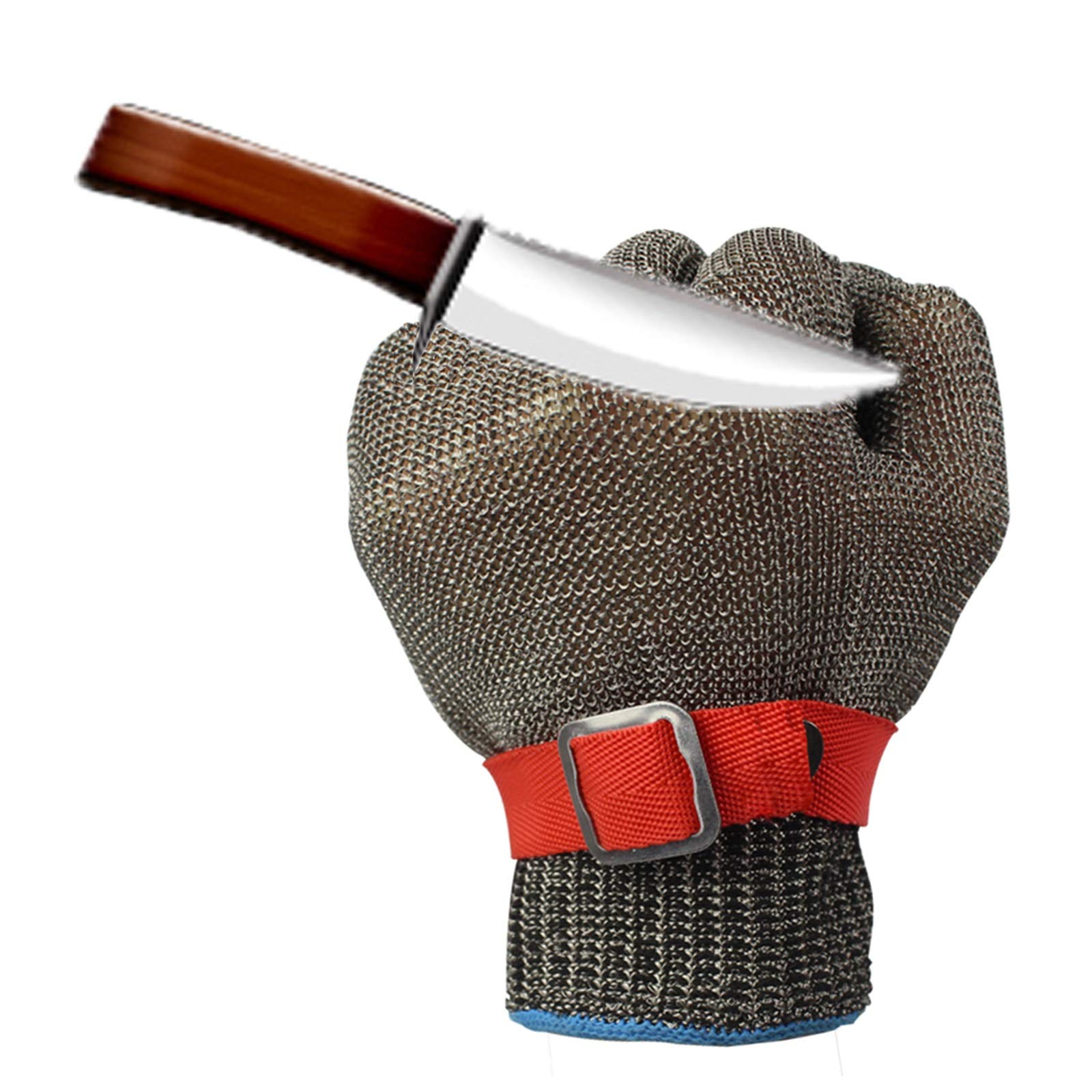 Guantes Anticortes, Guantes Resistentes a Cortes, de Alambre de Acero 316, anticortes, de Seguridad para la Cocina, para pelar y Cortar Carne, comunes en Ambos Lados.