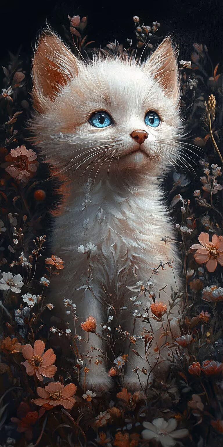 planta Pintar por Numeros 100x200cm Pintura Acrilica Gatos, k-497