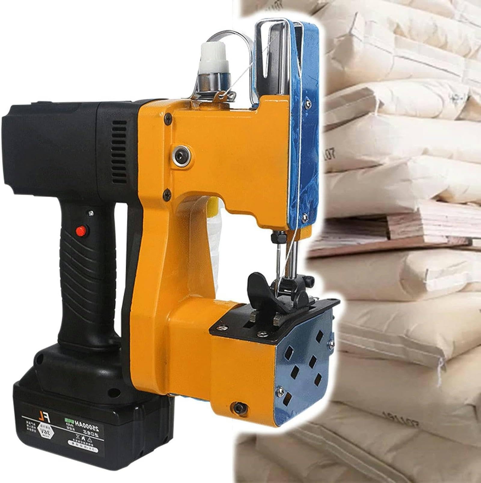 Cucitrice Elettrica Portatile Per Sacchetti Da 190W, Macchina Per Sigillare Sacchetti Senza Fili Da 18.000 Giri/Min - Aggroviglia/Taglio Automatico, 2s/Sacchetto, Chiudisacchi Tessuto Portatile