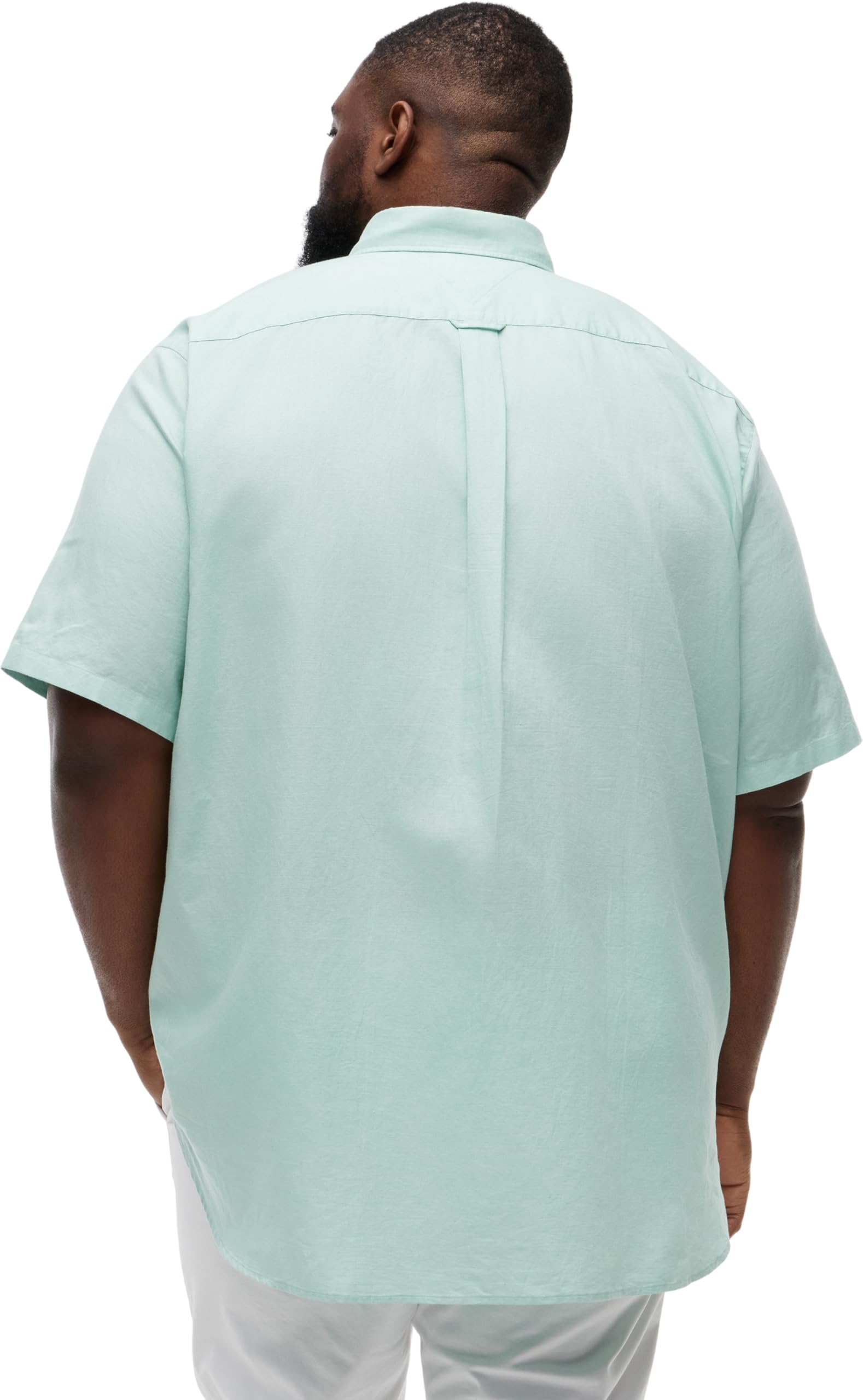 Tommy Hilfiger Koszula S/S Mężczyźni Bt-cl Linen Blnd Solid Ss Rf S-b Mw0mw44062