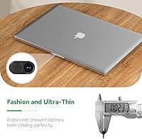 Vista 4 de CloudValley Funda deslizante para cámara web [Paquete de 2], cubierta de cámara web de metal ultradelgada de 0.023 pulgadas para MacBook Pro, iMac