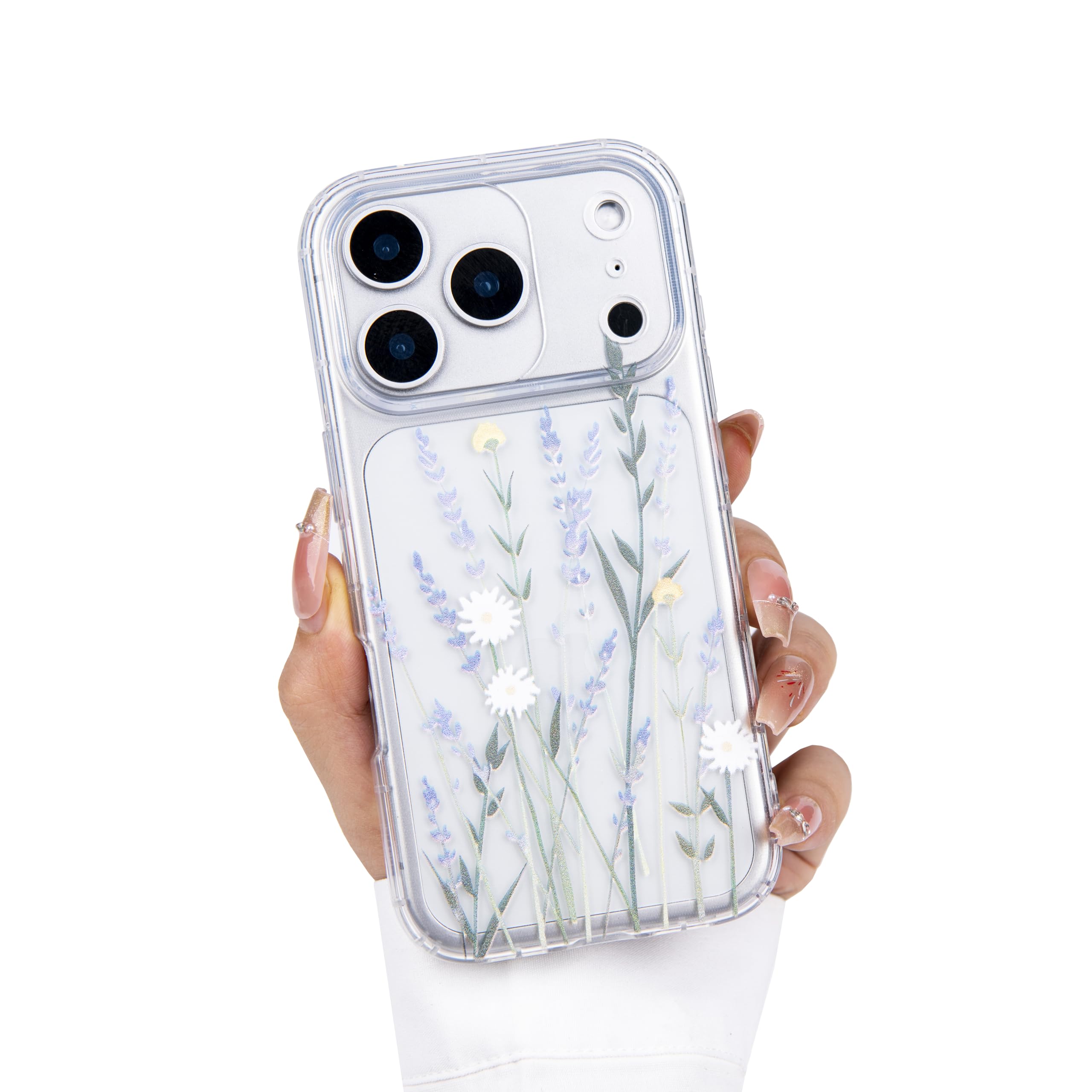Einaily Hülle für iPhone 17 Case Crystal Clear Handyhülle Mode Chic Herz Muster Ultra Dünn Transparent Klare TPU Silikon Bumper Stoßfest Kratzfest Schutzhülle für iPhone 17 Slim Case Cover
