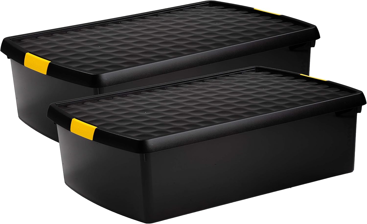 Muddy Hands Plastic Storage Box with Lid Home Office Stackable