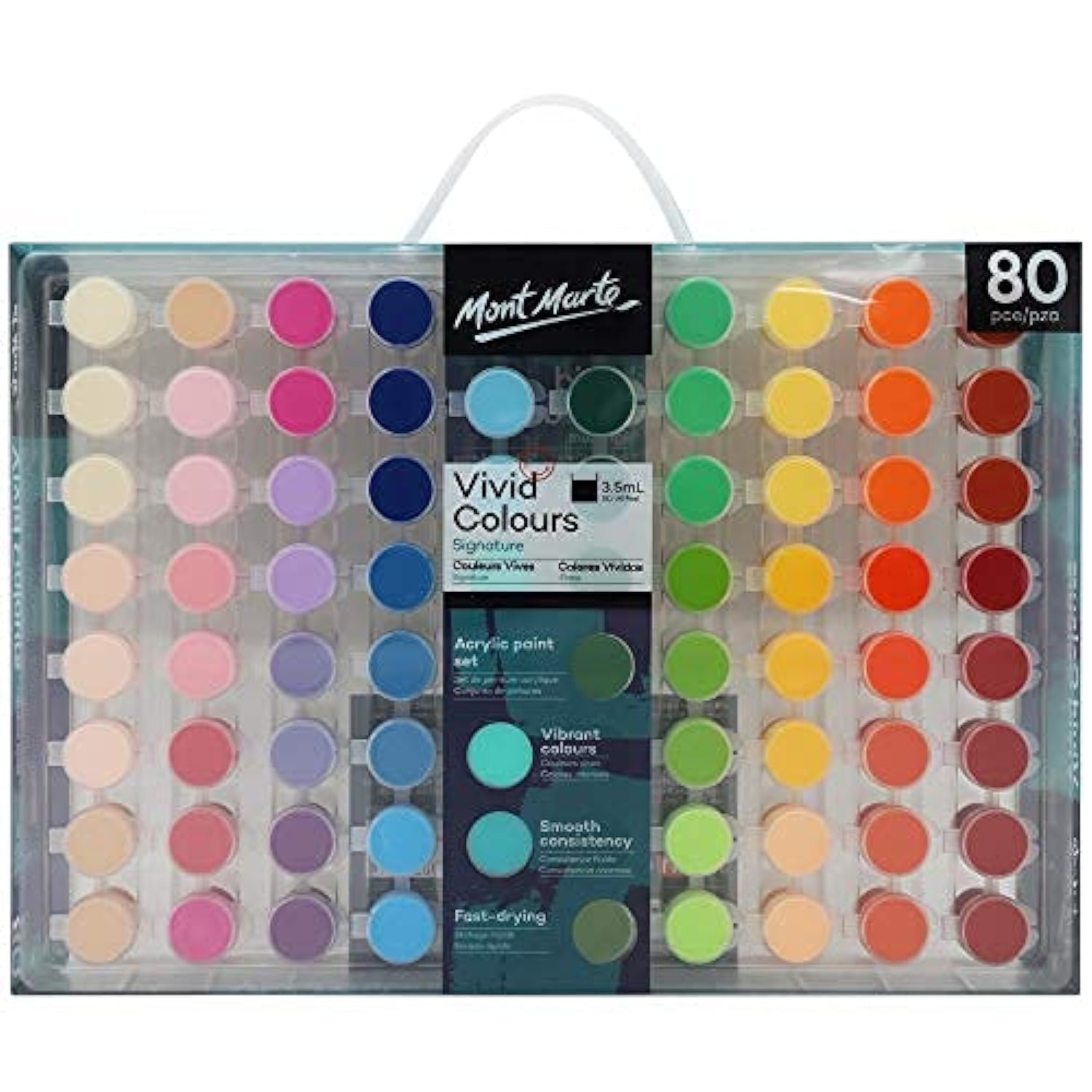 Vivid Colours Acrylic Paint Set 80 Pcs Signature
