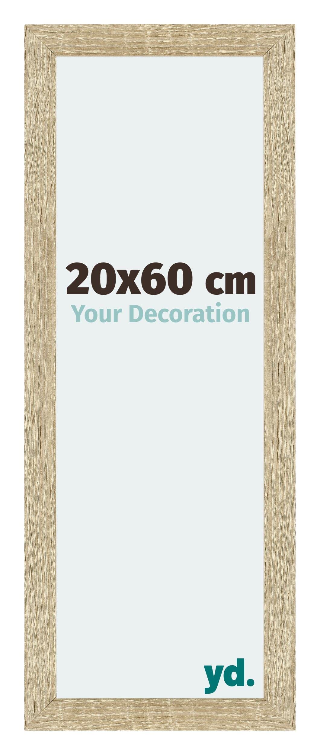 Your Decoration - Picture Frame 20x60 cm - Sonoma Oak - Decorative Wall Frame in MDF with Antireflection - Frame 20x60 - Mura