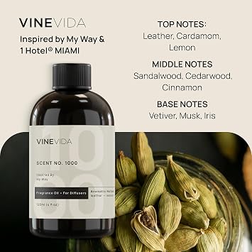 VINEVIDA Studio Plug in Waterless Diffuser and 3 Hotel Fragrance Oils - Essential Oil Diffuser for Home - Room Fragrance Air Diffuser [Black Scent Machine]