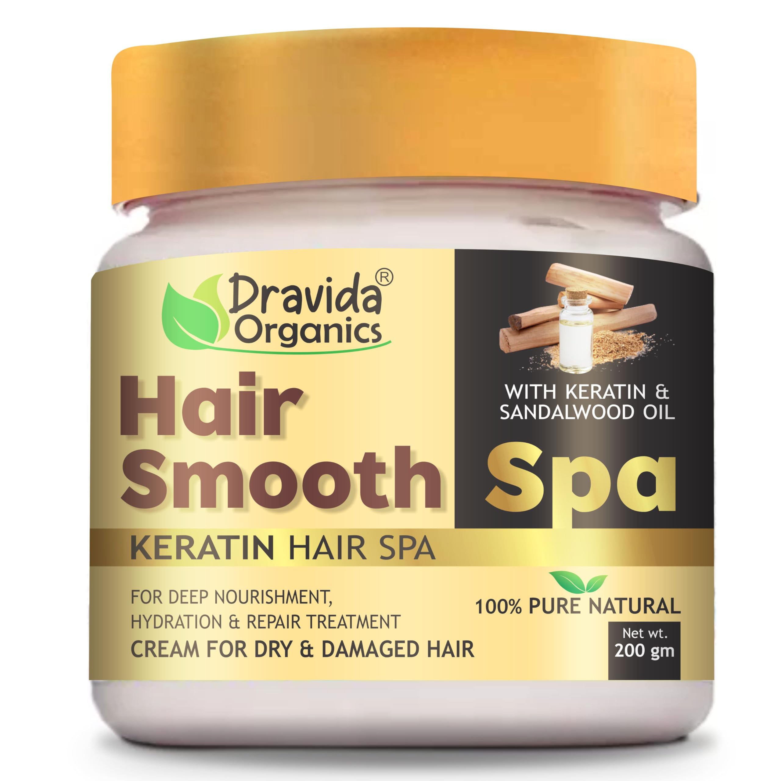 Keratin Hair Spa Cream for Dry & Damaged Hair with Sandalwood Oil | Deep Nourishment, Hydration & Repair Treatment | Smooth & Soft Hair Spa Cream | Hair Mask for Frizzy Hair | 200g-image-24