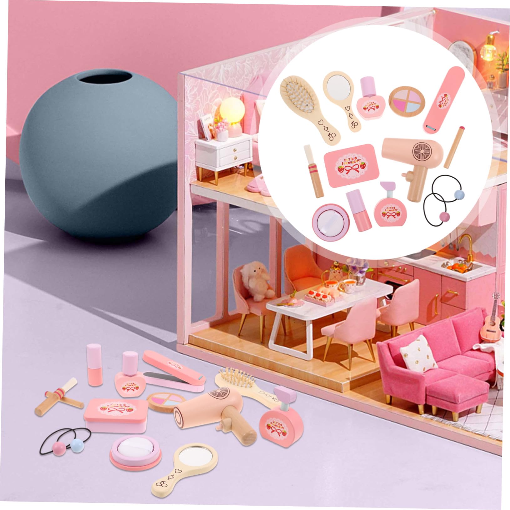 Didiseaon Giocattolo Per Il Trucco Finto Borsa Per Il Trucco Giocattolo Per Parrucchiere Strumento Per Lo Styling Per Kit Per Lo