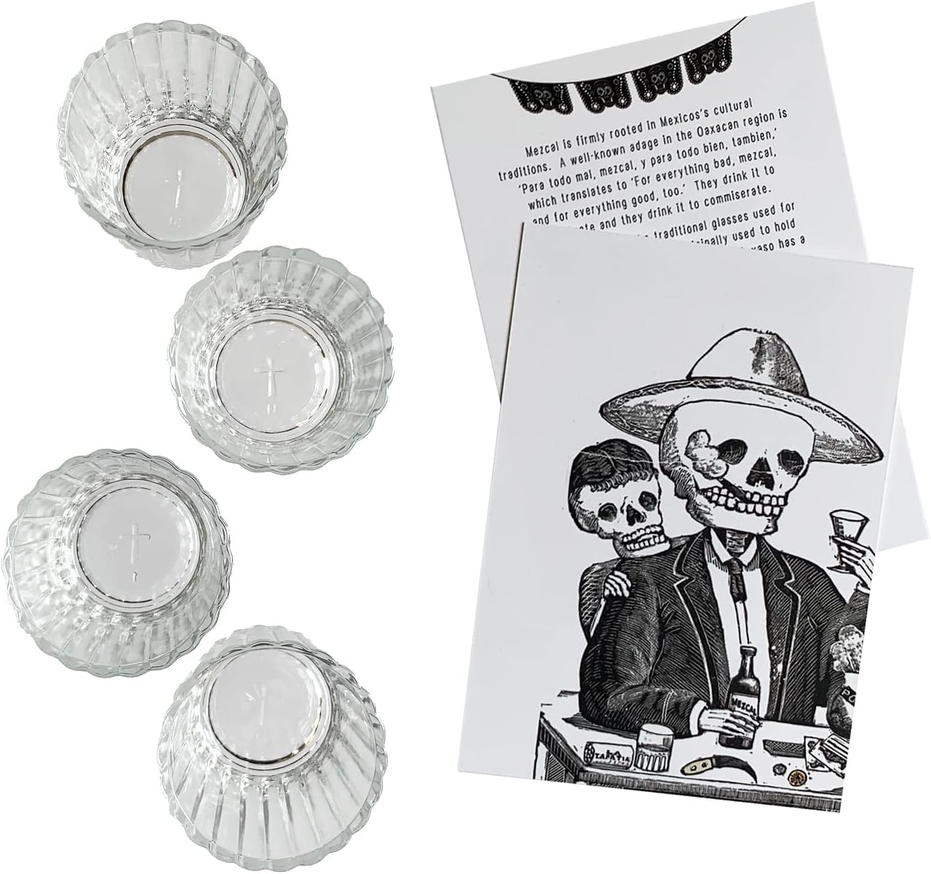 Vaso Veladora Mezcal Glasses from Mexico (Pack of 4)