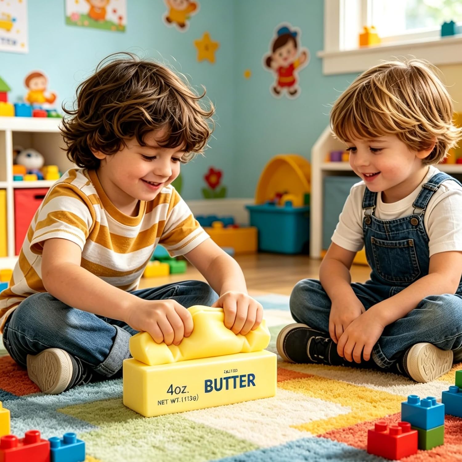 Butter Squishies, Squeeze Toys, Squishy Butter, Realistic Butter Stick Soft Squeeze Toys (Butter-4PCS)