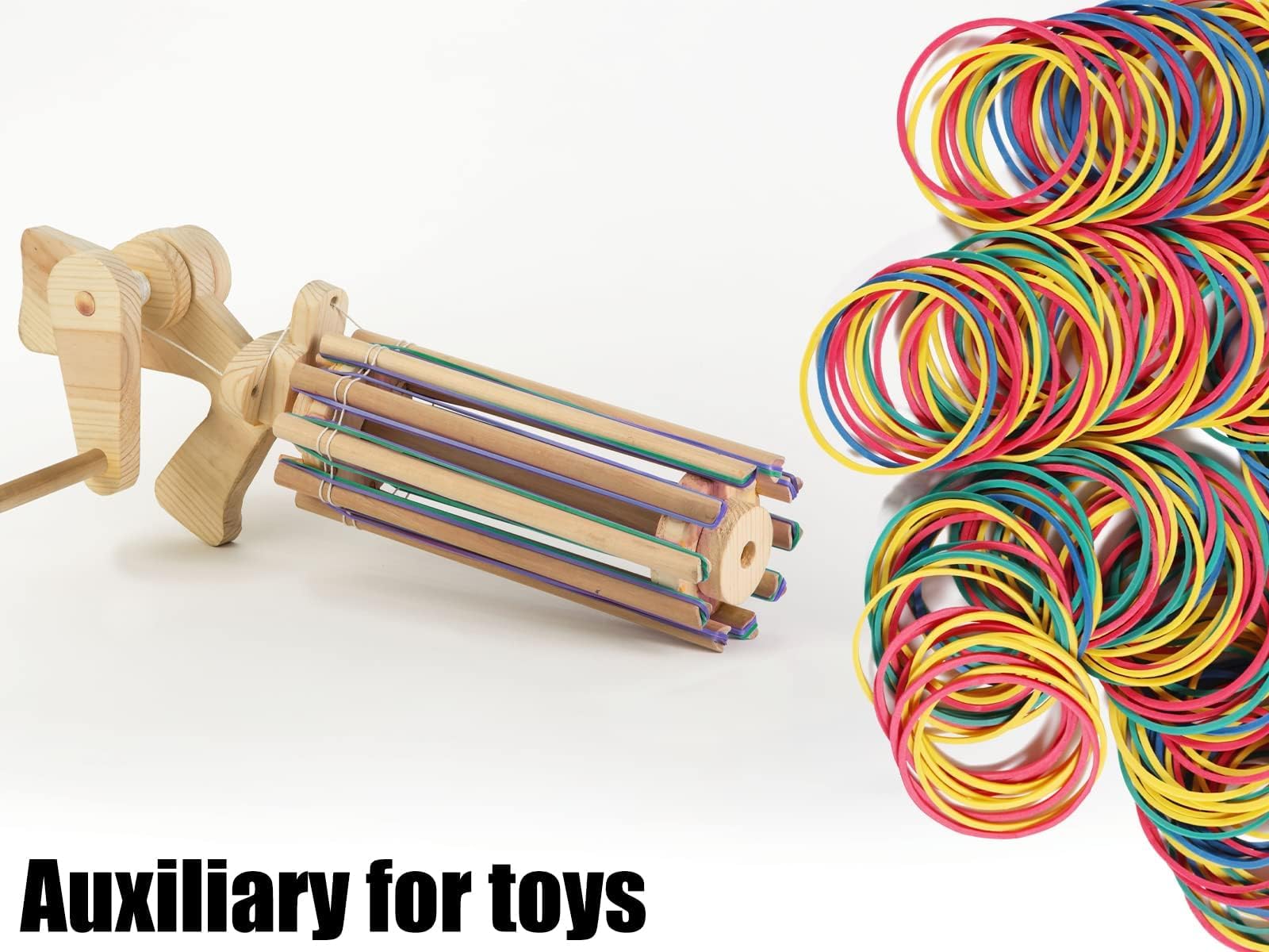 450 Elastici Di Gomma 60x3mm - Per Ufficio, Scuola E Casa, Resistente E Riutilizzabile, Colore Giallo Scuro - Foto 3