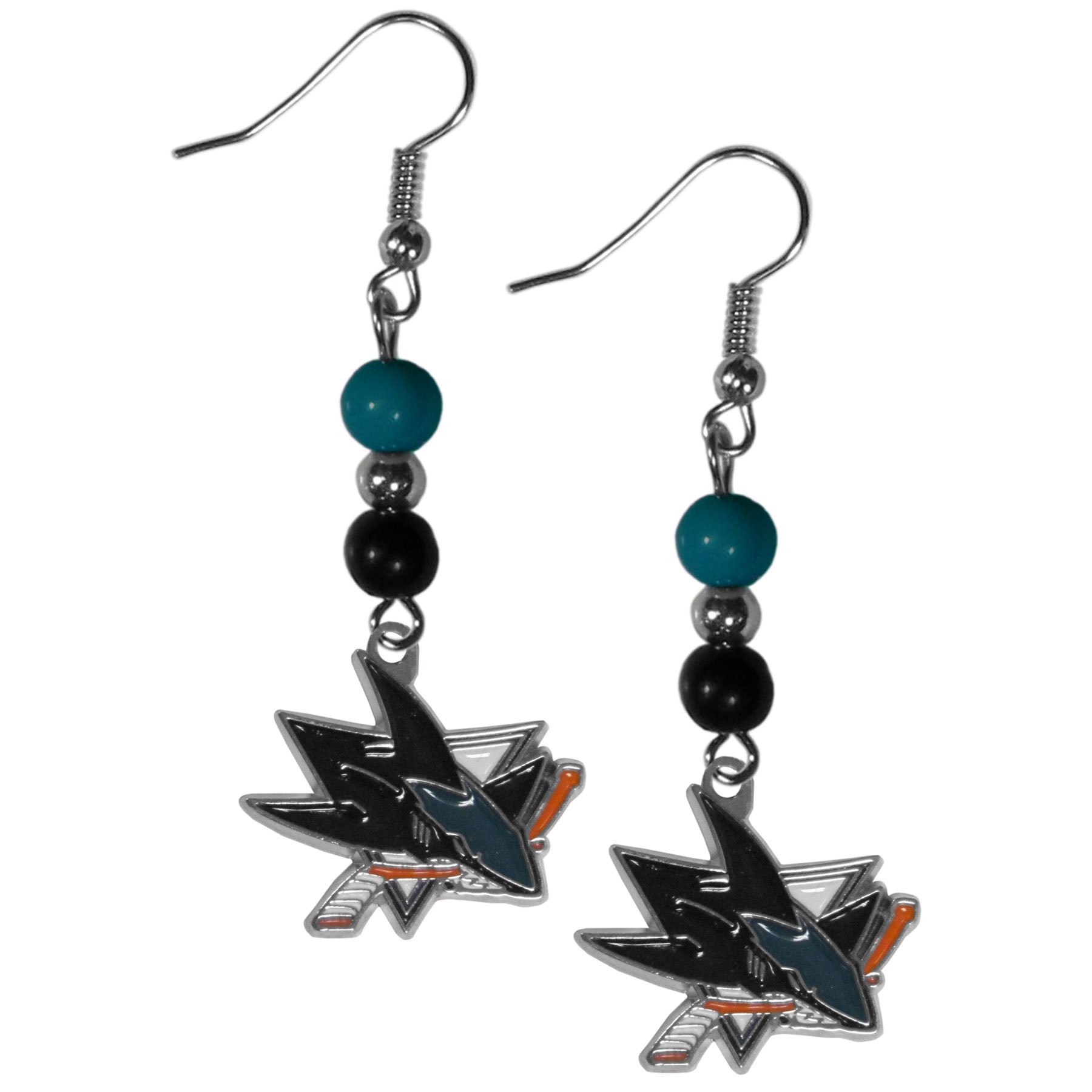NHL Fan Bead Dangle Earrings