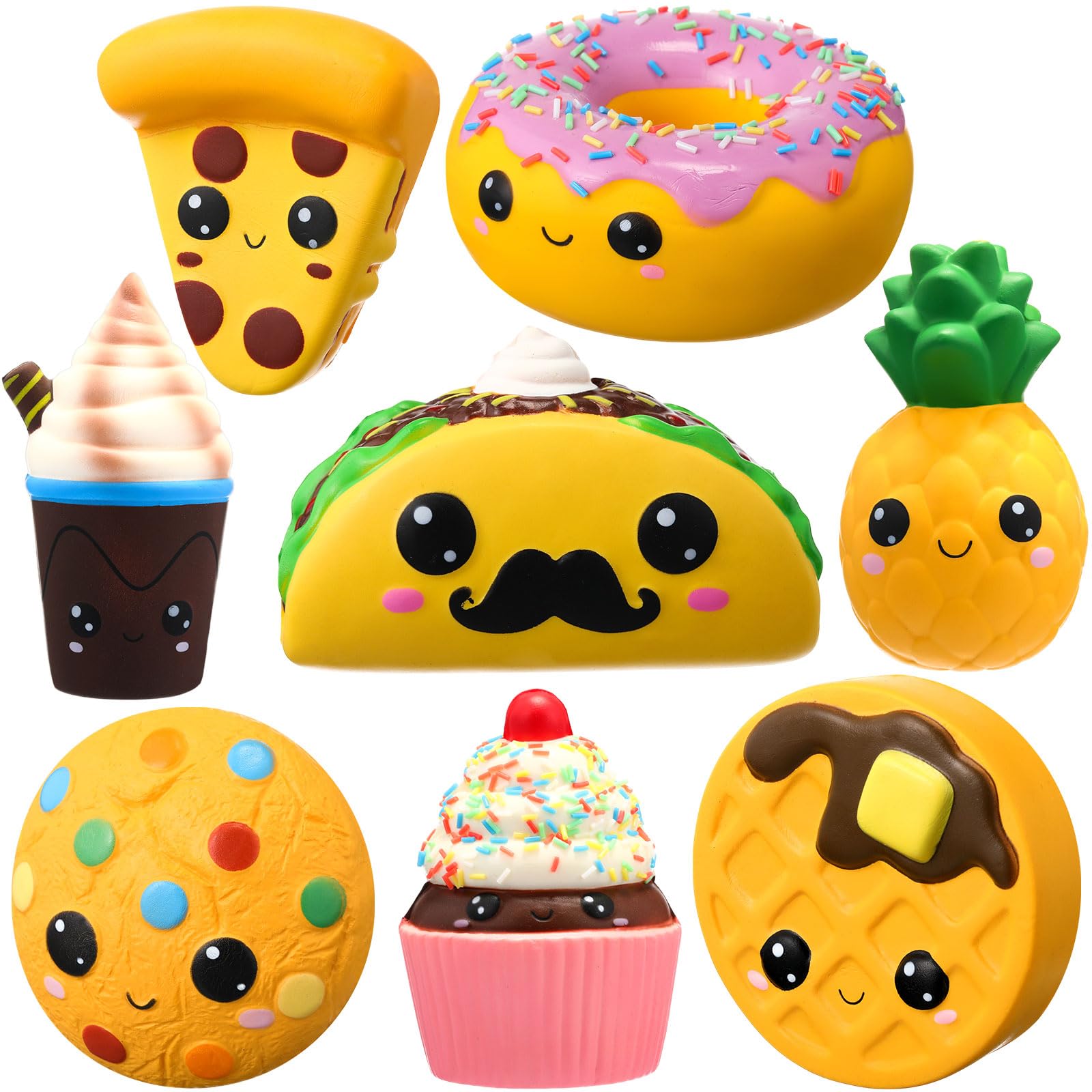 RONRON xiarong スクイーズ Amazon.com: Zhanmai 8 Pcs Slow Rising Toys Food Foam Stress Toys