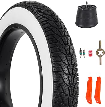 2-Pack 26x4.0 Fat Bike Tire, 26 Inch Mountain Bike Tires & Tubes Set, Folding Replacement Bicycle Tires with Tire Levers for Off-Road Bike and Ebike