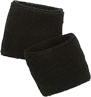 Ergodyne Chill-Its Terry Cloth Wrist Sweatbands - Black Pair, Absorbent for Work Safety & Sports