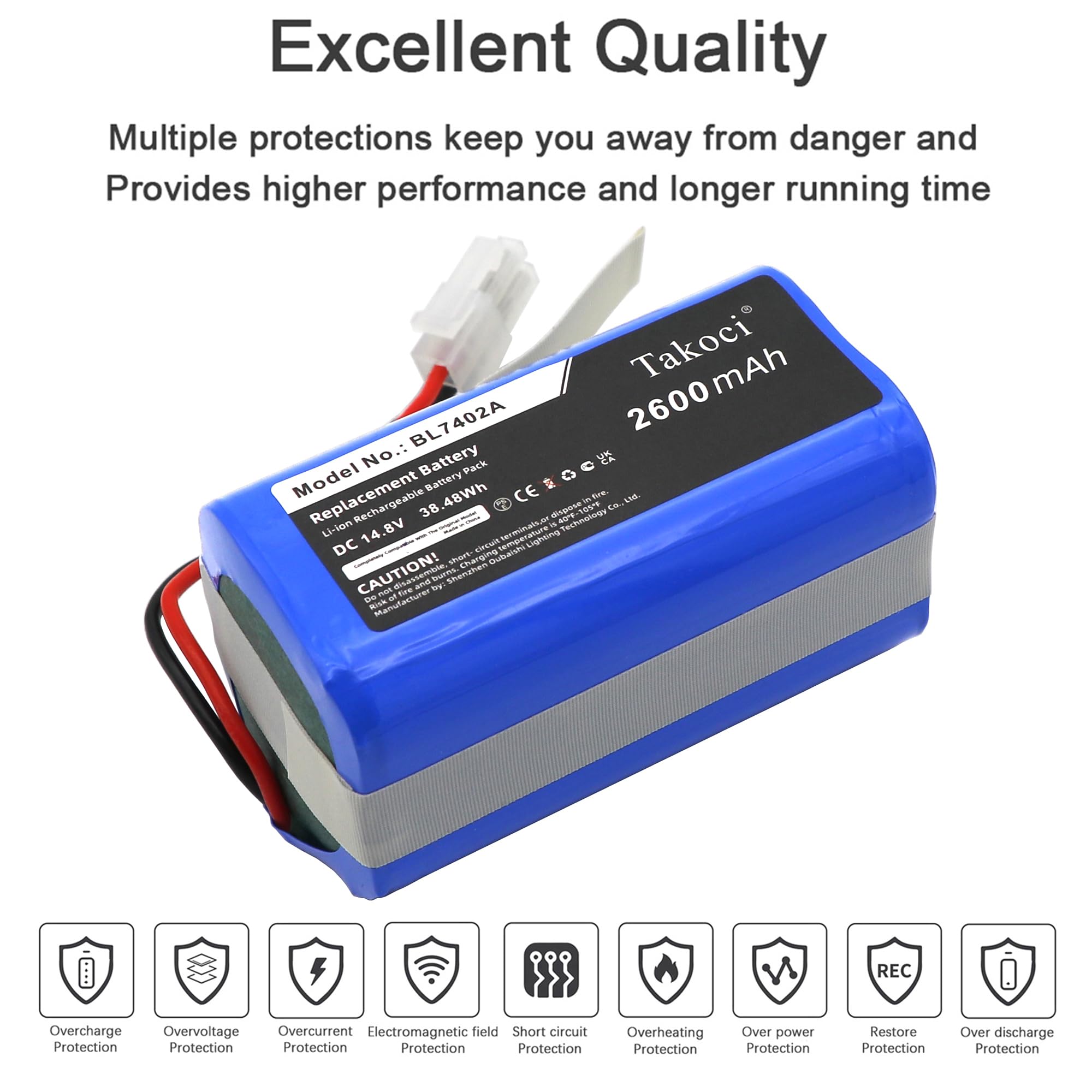 Batterie Pour Aspirateur Robot 14,4V 2800mAh - Compatible ILife V7S, V50 Pro, Genio, Luxury 500 - 2