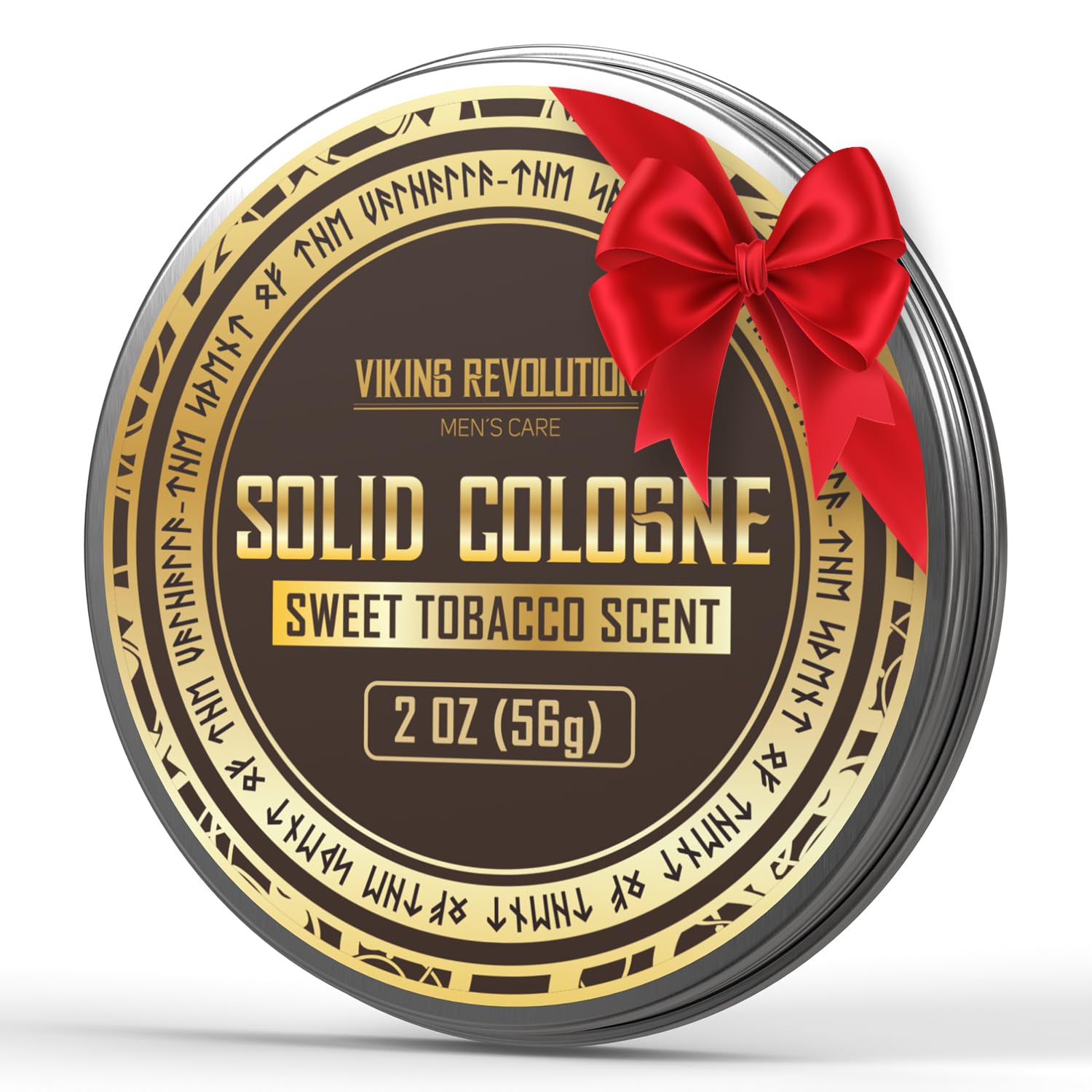 Viking Revolution Sweet Tobacco Solid Cologne for Men - 2 Oz Balm Perfume - Travel Wax (1 Pack)