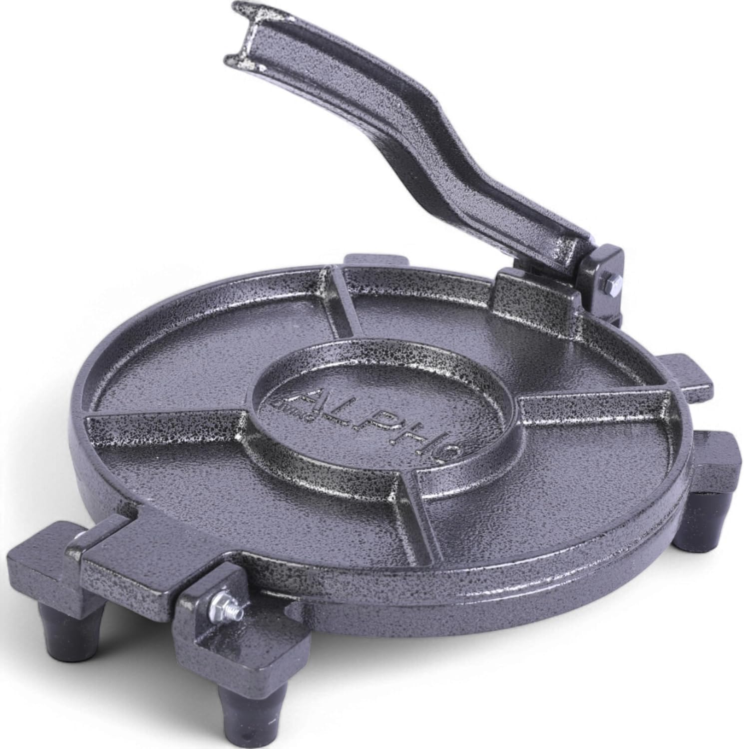 Alpha Living 10 Inch Cast Iron Tortilla Press - Heavy Duty Quesadilla Empanada Maker for Homemade Mexican Food
