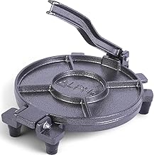 ALPHA LIVING Tortilla Press – 10 Inch Cast Iron Quesadilla Maker – Heavy Duty Empanada Maker Press – Cast Iron Tortilla Maker for Kitchen, Home Use