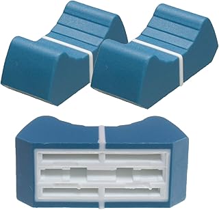 2 X Professional Fader Knob Azure Blue Recording 18,5mm/T-Lever Button Fly Slide Potentiometer Fader Caps