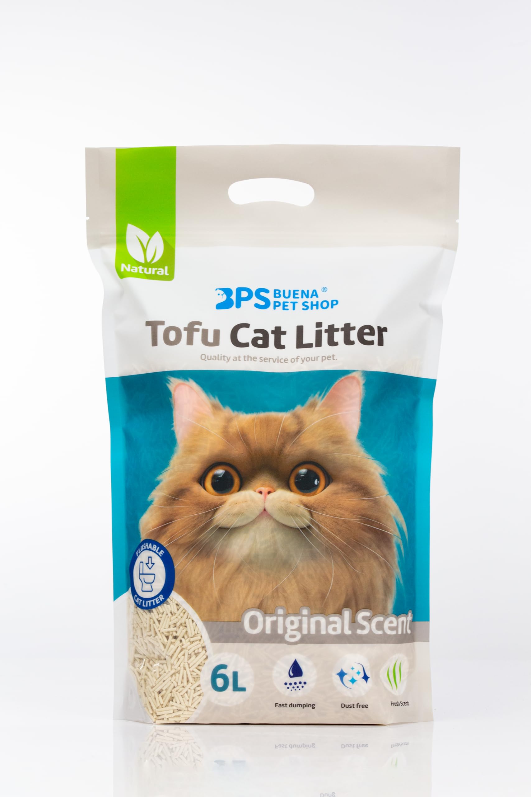 Lettiera GATTO TOFU Agglomerante 36LITRI smaltibile wc Senza Polvere e Senza odori