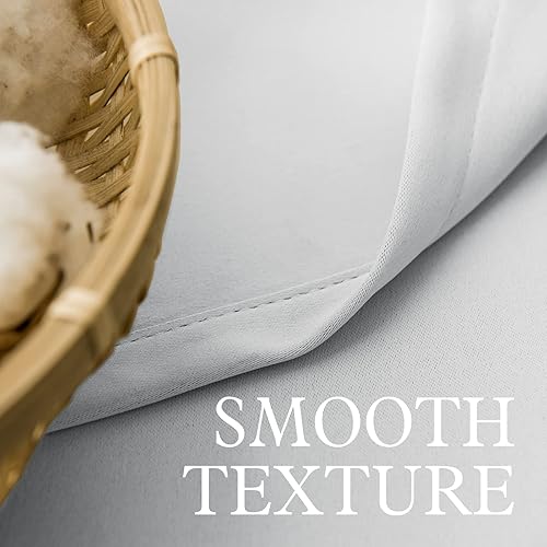 Miniatura 6 de Vangao Cenefas blancas para ventanas de 18 pulgadas, cenefas sólidas para sala de estar, cortinas opacas para oscurecer la habitación, tratamientos