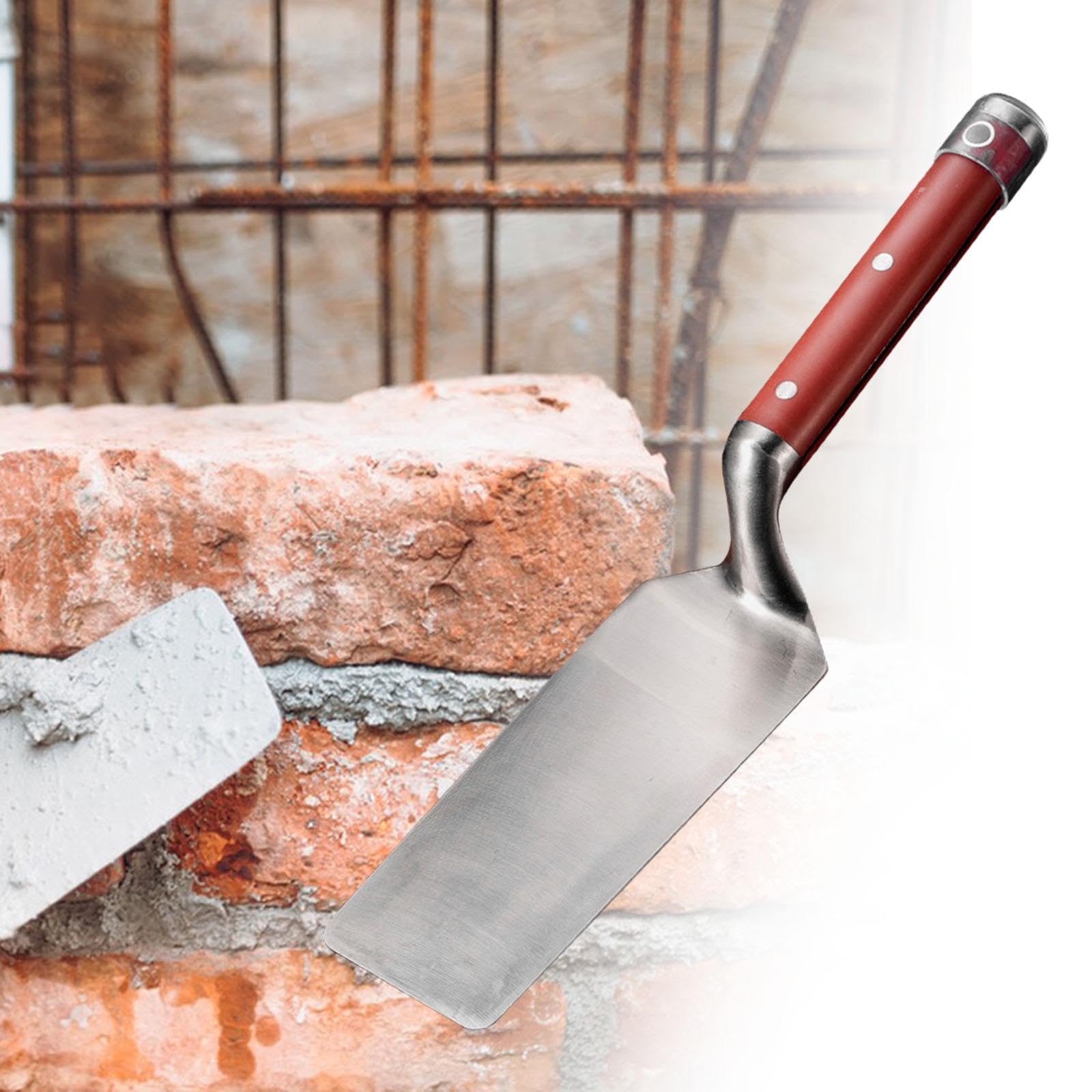Paleta de Yeso para Enlucido Herramienta de Albañil de Acero Inoxidable Fácil de Limpiar Adecuada para Reparación Pared, 71 Mm X 185 Mm
